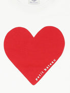 Pigiama per bambina Petit Bateau bianco con stampa cuore - Rubino Kids