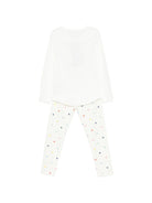 Pigiama per bambina Petit Bateau bianco con stampa gatto - Rubino Kids