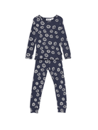 Pigiama per bambini Molo blu con stampa smiley - Rubino Kids