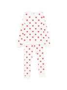 Pigiama per donna Petit Bateau bianco con stampa a cuore - Rubino Kids