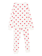 Pigiama per donna Petit Bateau bianco con stampa a cuore - Rubino Kids