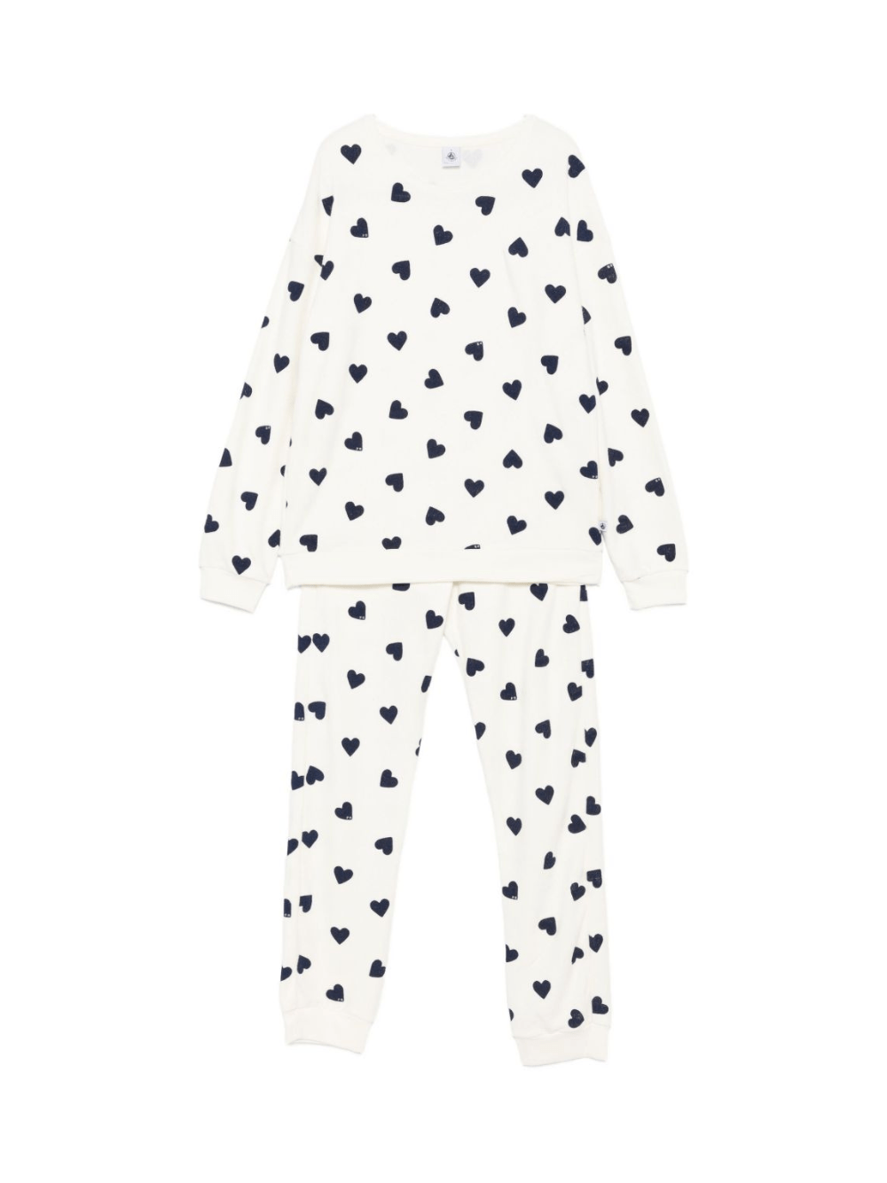 Pigiama per donna Petit Bateau bianco con stampa a cuore - Rubino Kids