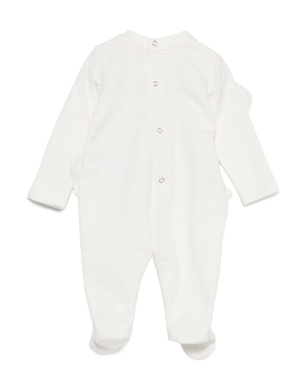 Pigiama per neonata Elisabetta Franchi La Mia Bambina bianco con fiocco - Rubino Kids