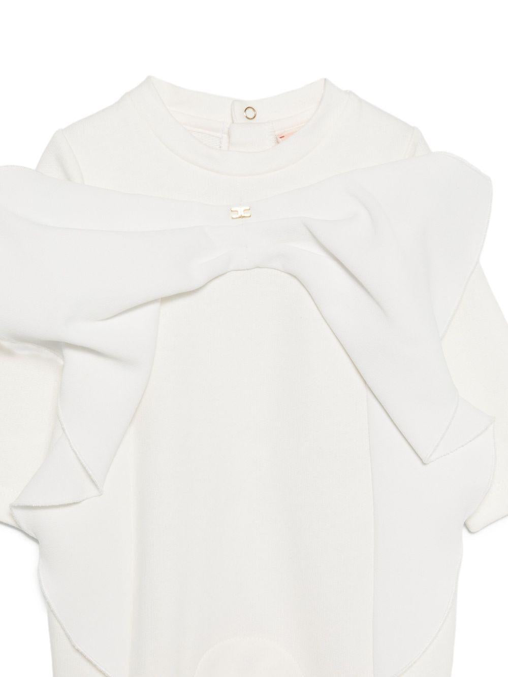 Pigiama per neonata Elisabetta Franchi La Mia Bambina bianco con fiocco - Rubino Kids