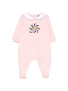 Pigiama per neonata Moschino Kids rosa con stampa grafica Teddy Bear - Rubino Kids