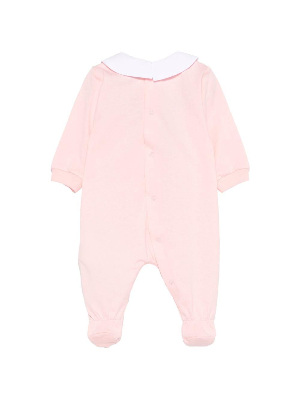 Pigiama per neonata Moschino Kids rosa con stampa grafica Teddy Bear - Rubino Kids