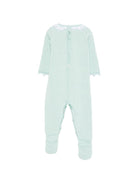 Pigiama per neonata Paz Rodriguez verde acqua con fiocco in pizzo Cauce - Rubino Kids