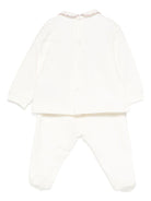 Pigiama per neonati Il Gufo bianco con ricamo animali sul davanti - Rubino Kids