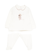 Pigiama per neonati Il Gufo bianco con ricamo animali sul davanti - Rubino Kids