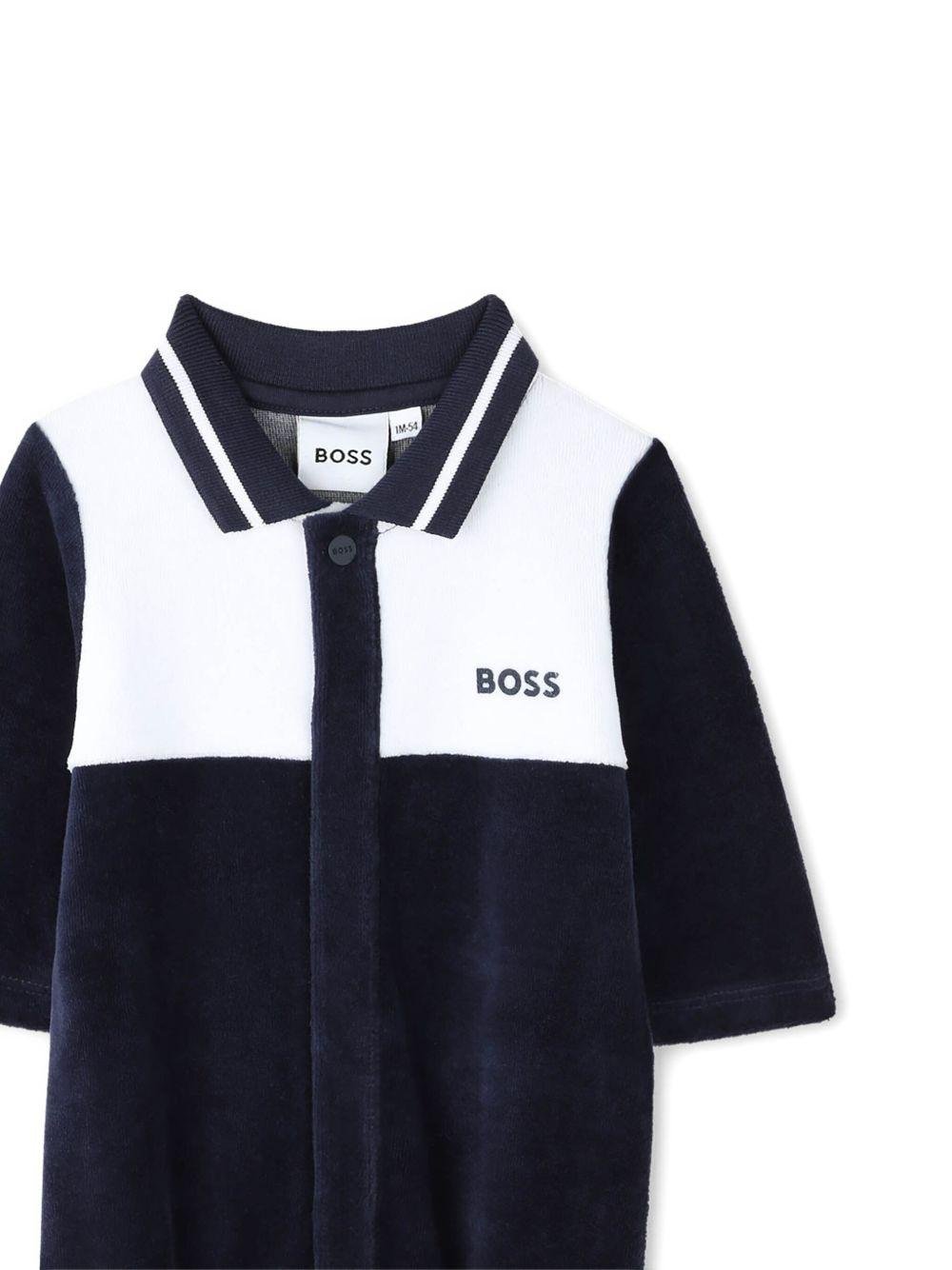 Pigiama per neonato BOSS Kidswear blu con stampa - Rubino Kids