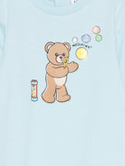 Pigiama per neonato Moschino Kids azzurro con stampa grafica Teddy bear - Rubino Kids