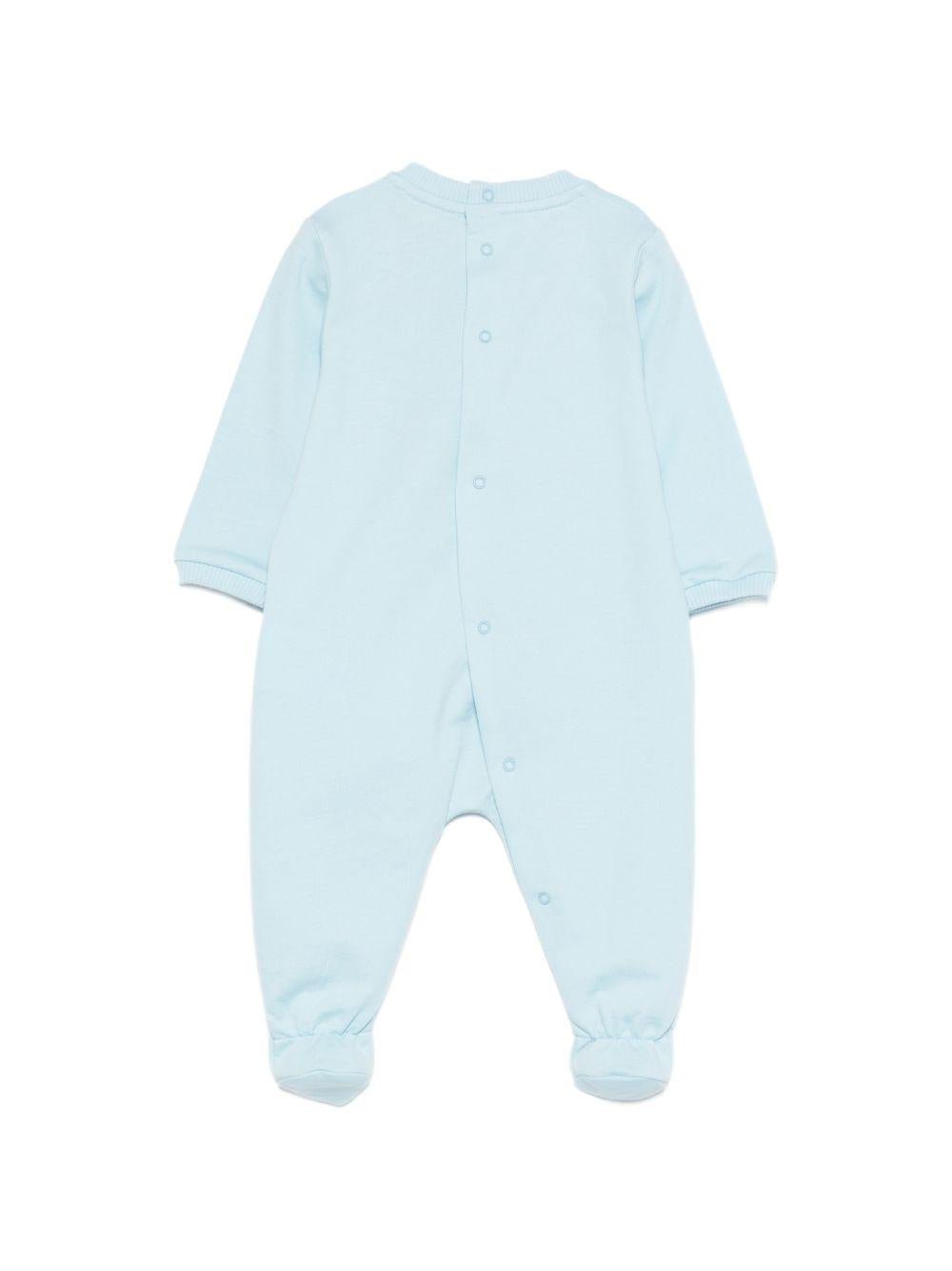Pigiama per neonato Moschino Kids azzurro con stampa grafica Teddy bear - Rubino Kids