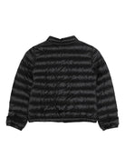Piumino Lans per bambina Moncler Enfant nero con fodera in longue saison - Rubino Kids
