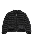 Piumino Lans per bambina Moncler Enfant nero con fodera in longue saison - Rubino Kids