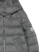 Piumino Montgenevre per bambini Moncler Enfant grigio con cappuccio - Rubino Kids