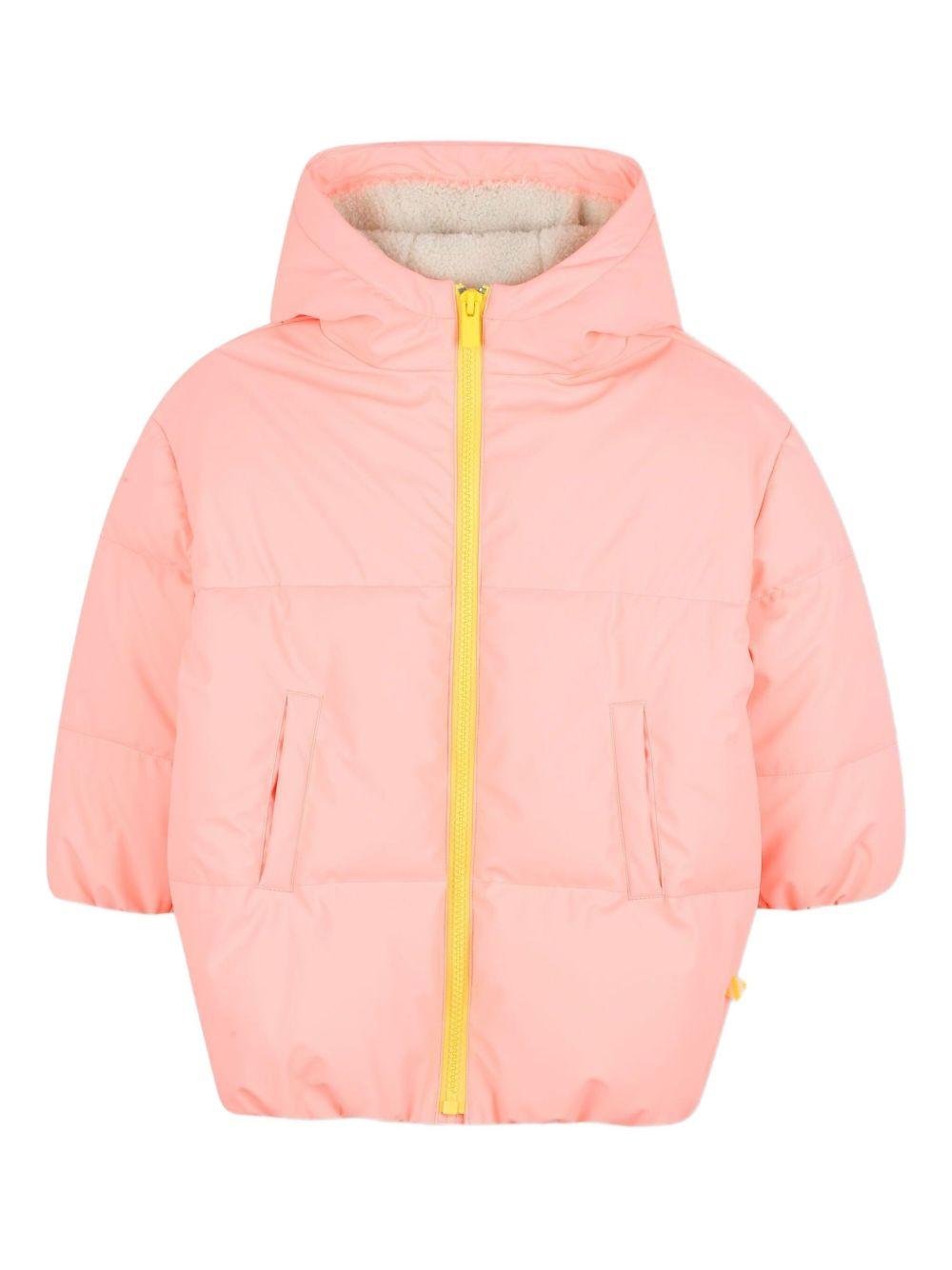 Piumino per bambina Billieblush rosa con grafica SMILE everyday - Rubino Kids