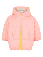 Piumino per bambina Billieblush rosa con grafica SMILE everyday - Rubino Kids