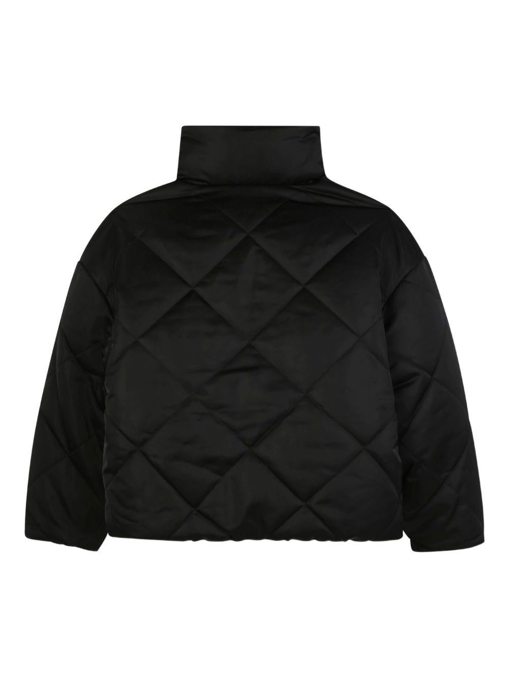 Piumino per bambina Dkny Kids nero con design trapuntato - Rubino Kids
