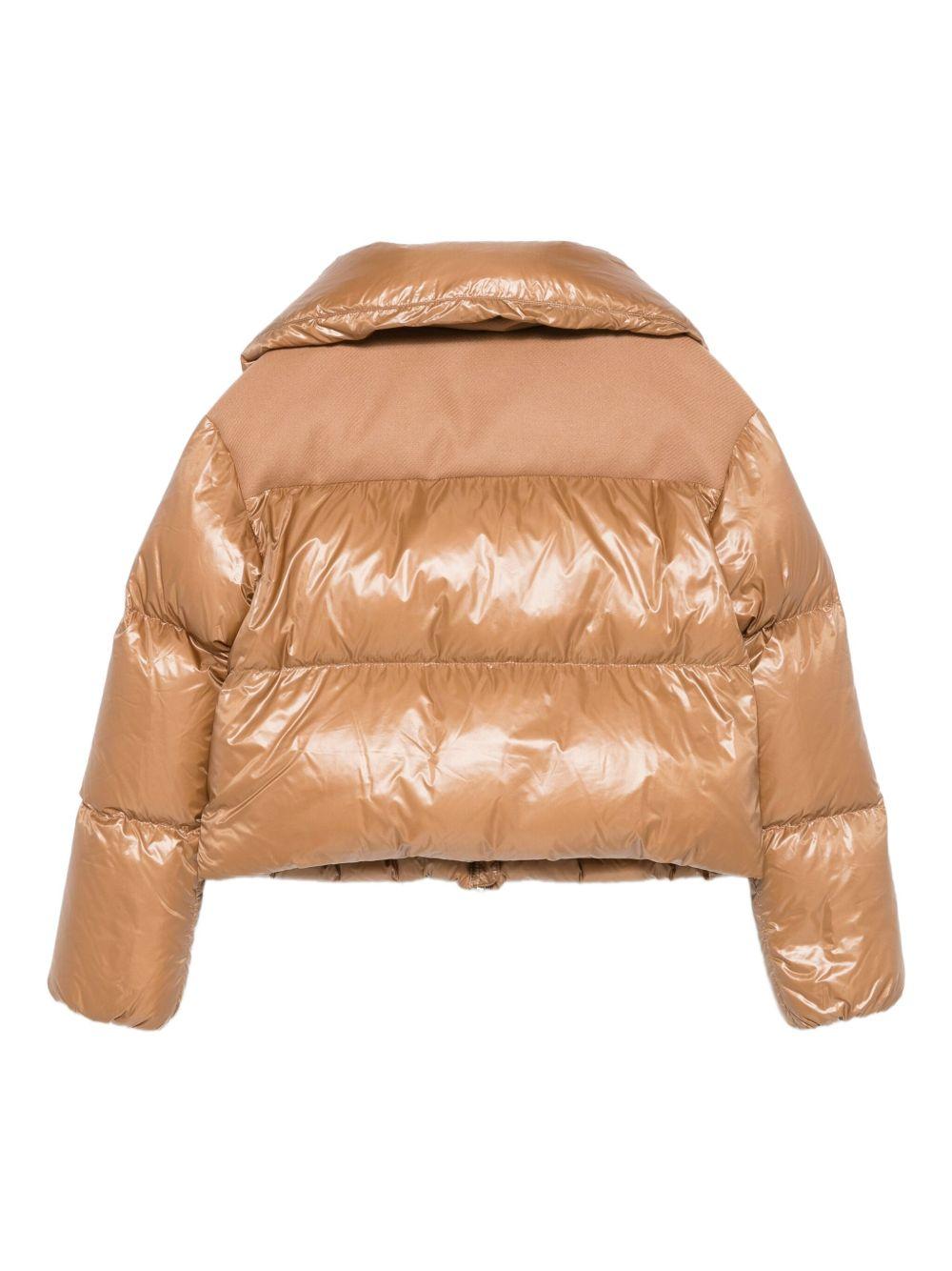 Piumino per bambina Herno Kids beige con effetto lucido - Rubino Kids