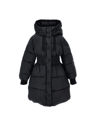 Monnalisa black hooded down jacket for girls