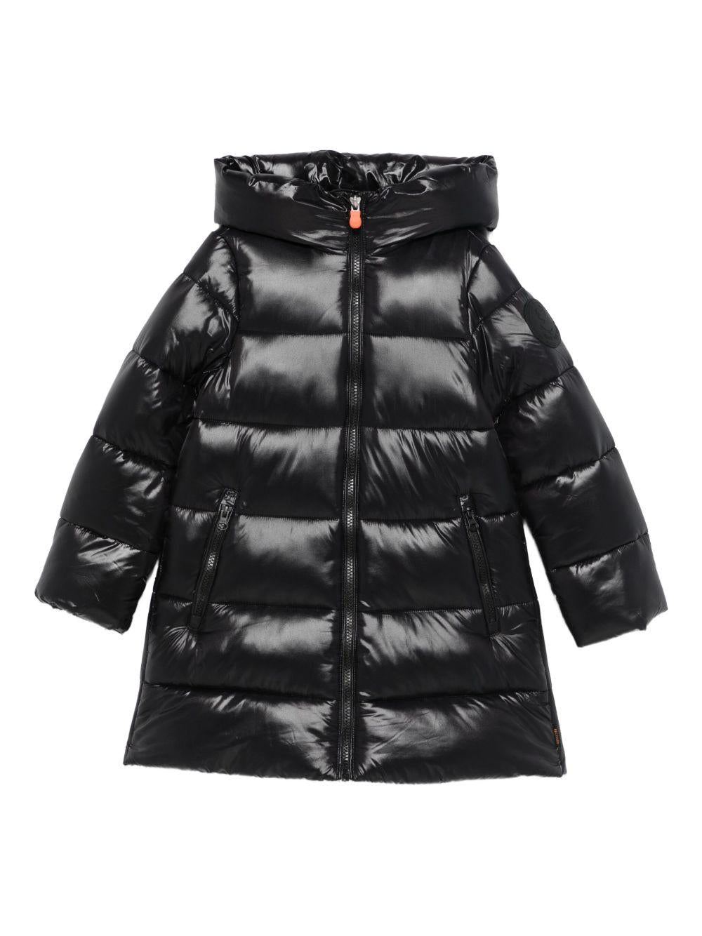 Piumino per bambina Save The Duck Kids Millie nero con cappuccio - Rubino Kids