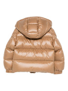 Piumino per bambini Moncler Enfant beige con fodera in pile - Rubino Kids