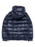 Piumino per bambini Moschino Kids blu con dettaglio logo - Rubino Kids