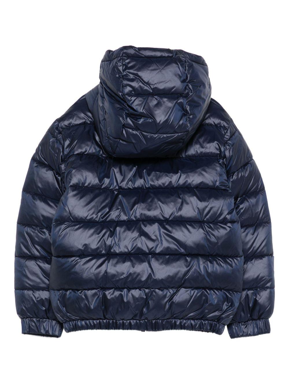Piumino per bambini Moschino Kids blu con dettaglio logo - Rubino Kids