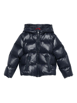 Fay Kids blue down jacket with hood for children