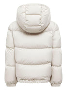 Piumino per bambino Moncler Enfant bianco con cappuccio - Rubino Kids