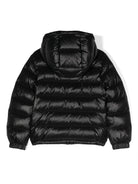 Piumino per bambino Moncler Enfant nero con cappuccio - Rubino Kids