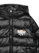 Piumino per bambino Moschino Kids nero con dettaglio logo - Rubino Kids