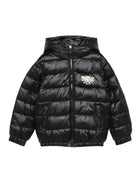 Piumino per bambino Moschino Kids nero con dettaglio logo - Rubino Kids