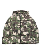 Piumino per bambino Palm Angels Kids verde con stampa camouflage - Rubino Kids