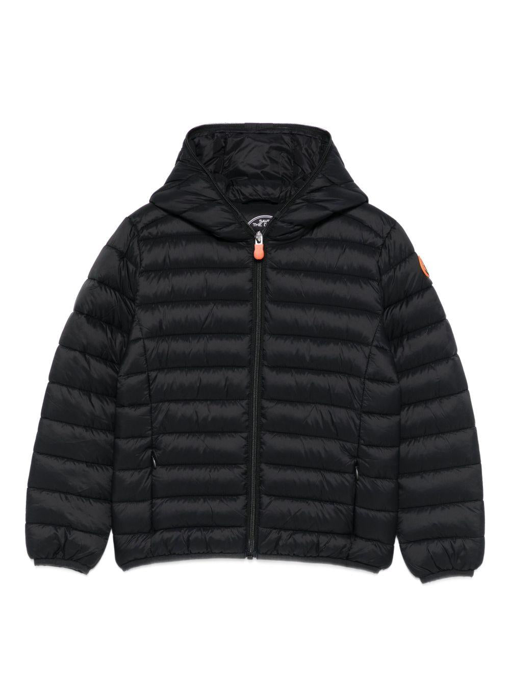 Piumino per bambino Save The Duck Kids nero con applicazione - Rubino Kids
