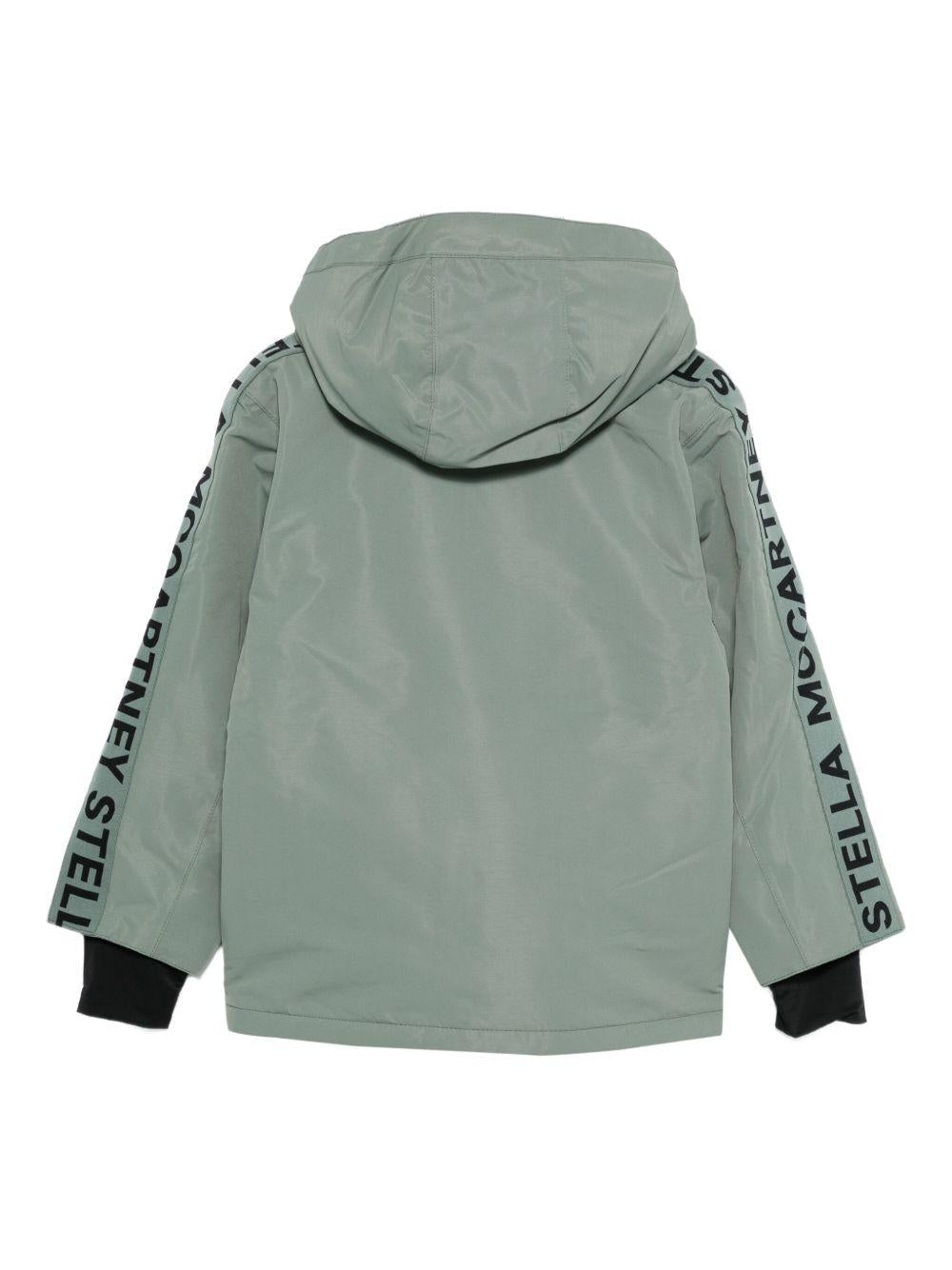 Piumino per bambino Stella McCartney Kids grigio con zip e cappuccio - Rubino Kids