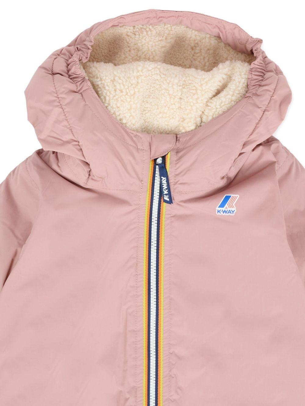 Piumino per neonata K Way Kids rosa con cappuccio - Rubino Kids
