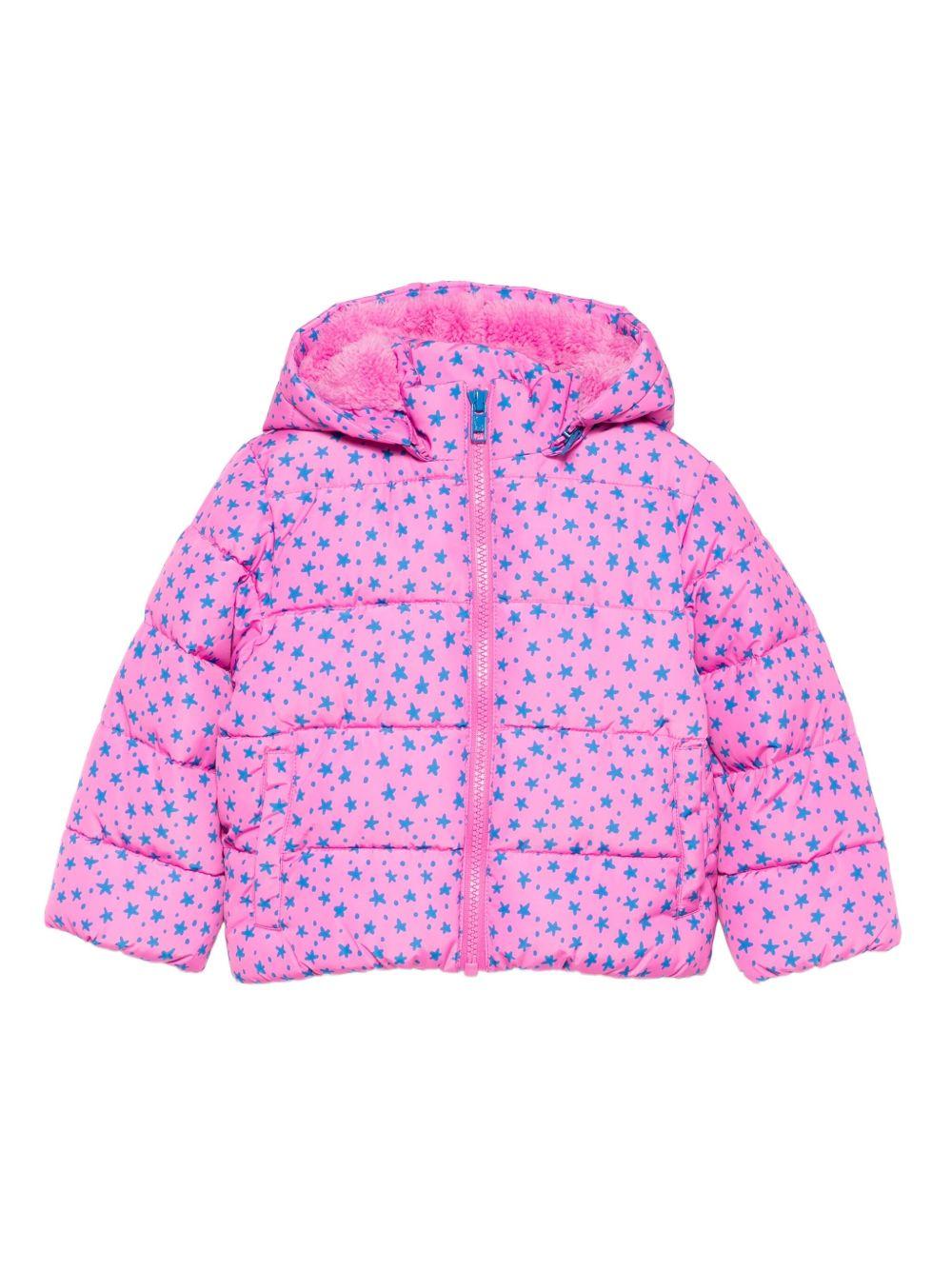 Piumino per neonata Stella McCartney Kids rosa con stampa stelle - Rubino Kids