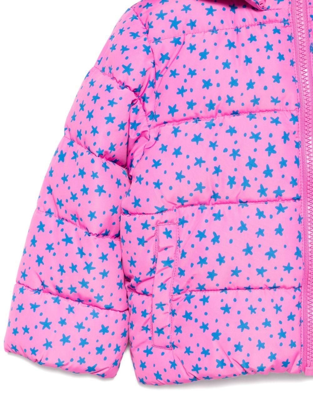 Piumino per neonata Stella McCartney Kids rosa con stampa stelle - Rubino Kids
