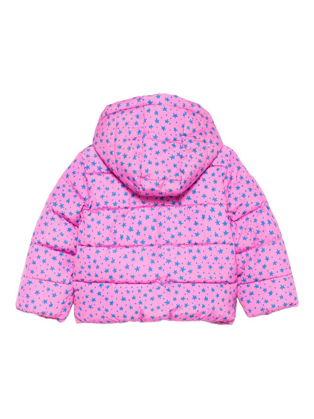 Piumino per neonata Stella McCartney Kids rosa con stampa stelle - Rubino Kids