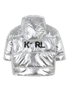 Piumino per neonati Karl Lagerfeld Kids argento metallizzato - Rubino Kids