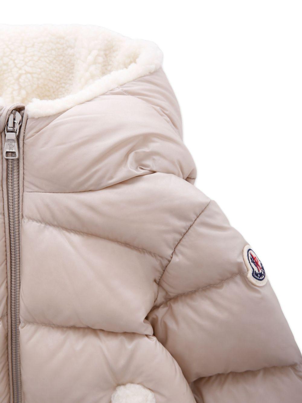 Piumino per neonati Moncler Enfant Bluma rosa con cappuccio - Rubino Kids