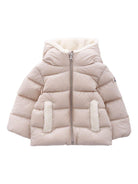 Piumino per neonati Moncler Enfant Bluma rosa con cappuccio - Rubino Kids