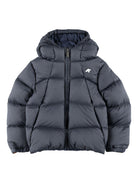 Piumino trapuntato per bambino K Way Kids blu con cappuccio - Rubino Kids