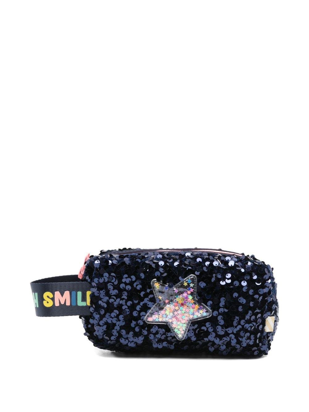 Pochette per bambina Billieblush blu con paillettes e motivo a stella - Rubino Kids