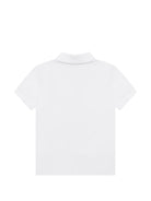 Polo da bambino Moschino Kids bianca con stampa orsacchiotto - Rubino Kids