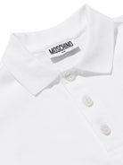 Polo da bambino Moschino Kids bianca con stampa orsacchiotto - Rubino Kids