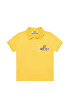 Polo da bambino Moschino kids giallo con stampa orsetto - Rubino Kids