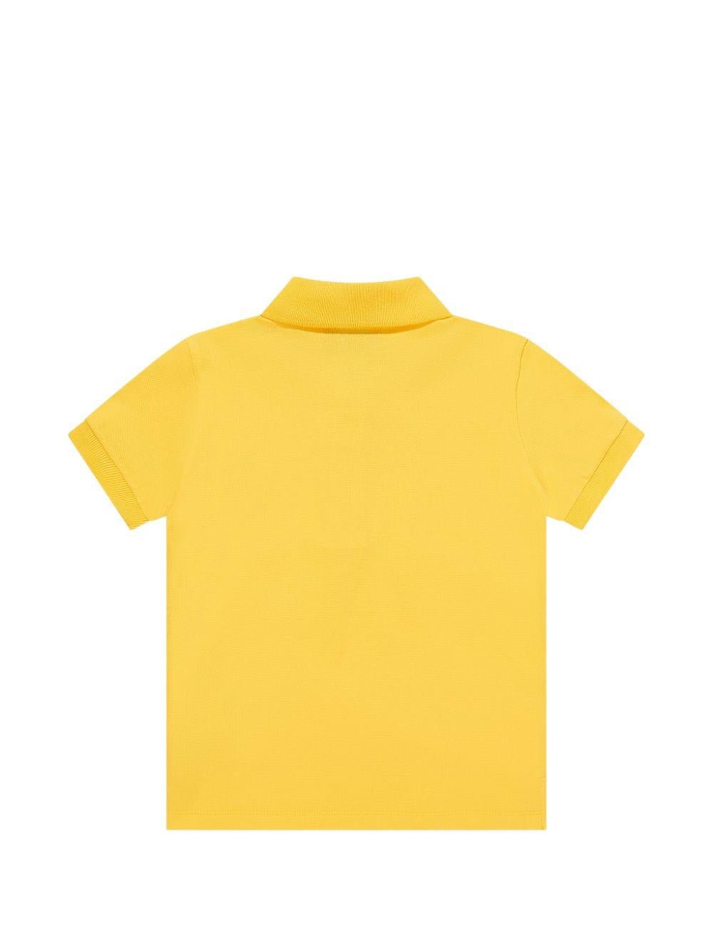 Polo da bambino Moschino kids giallo con stampa orsetto - Rubino Kids