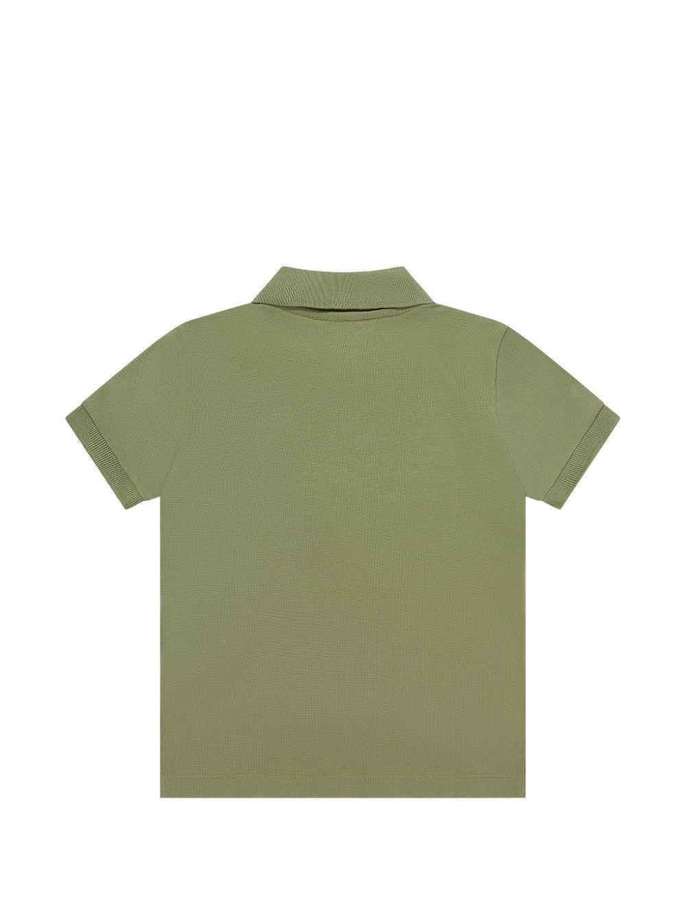 Polo da bambino Moschino Kids verde con stampa orsacchiotto - Rubino Kids